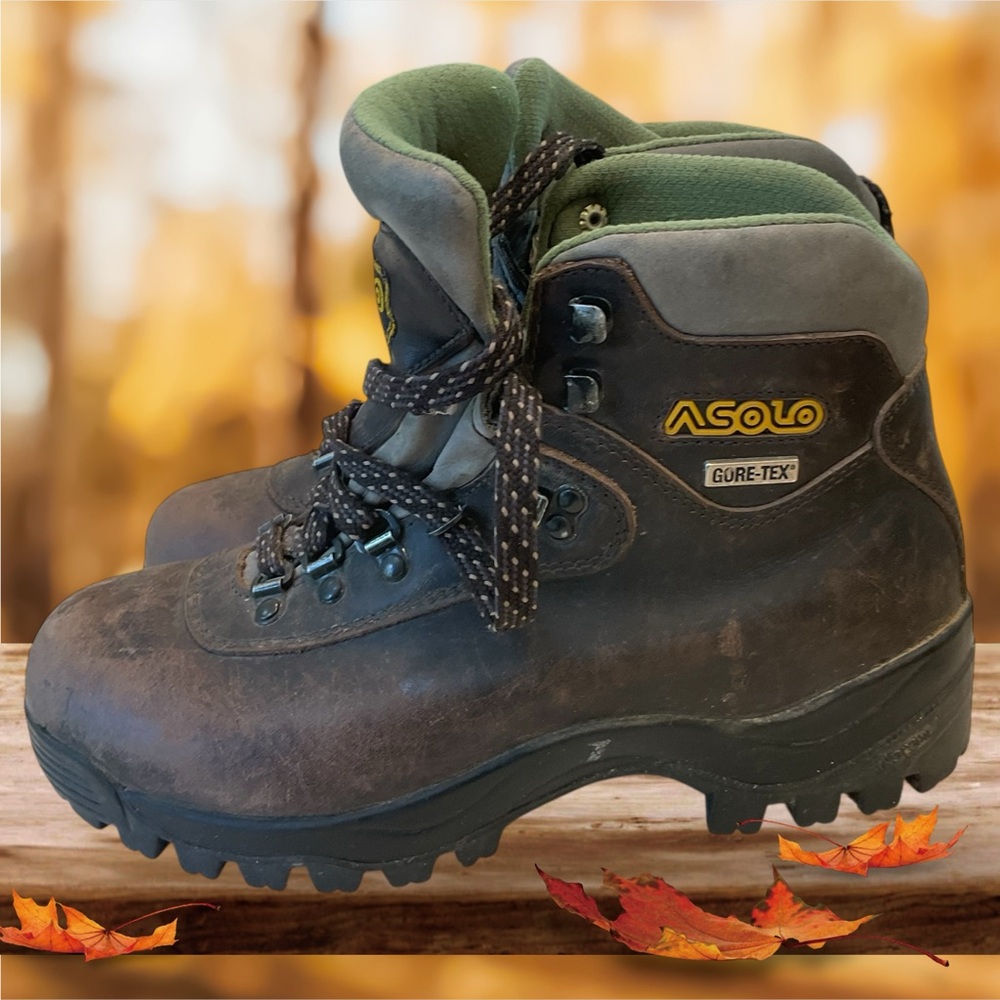 Asolo AFX 520 GVX Women’s Leather and Gortex Hiking Boots in Chestnut, Size 8.5